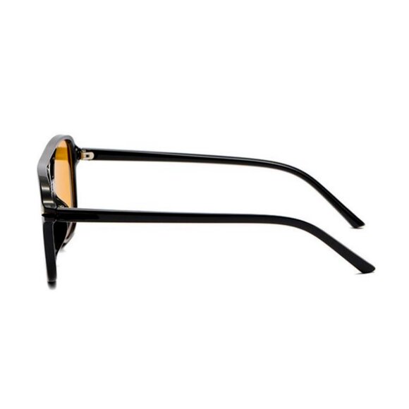 Luxury Oversized Women Trendy Yellow Lens Mens Aviator Retro 90's Sunglasses - Picture 6 of 6